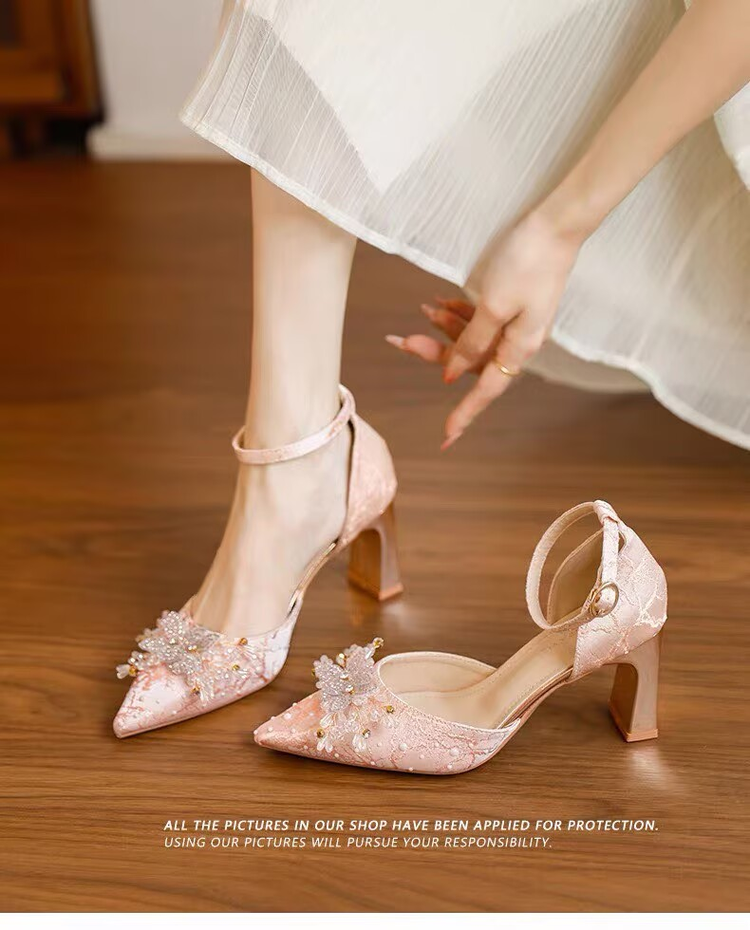 Femmes PointedToe Glitter Chaussures de mariage