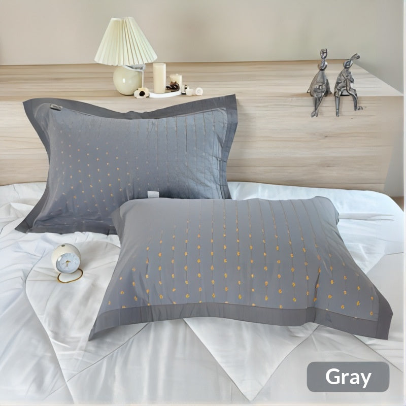 Divers oreillers en coton peigné Jacquard