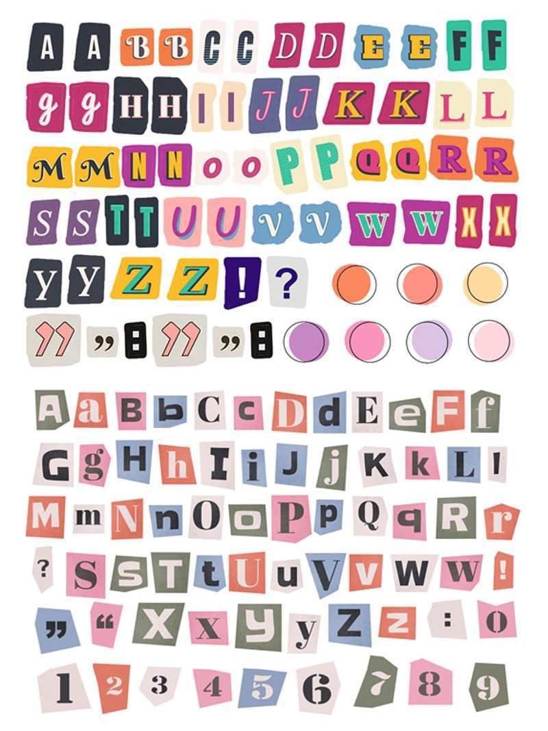 Stickers Anglais Lettres Et Nombres Symbole Etiquette Sticker Matière Décoration