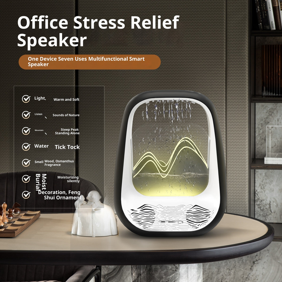 Haut-parleur Bluetooth Sleep Water Drop Décoration Haut-parleur