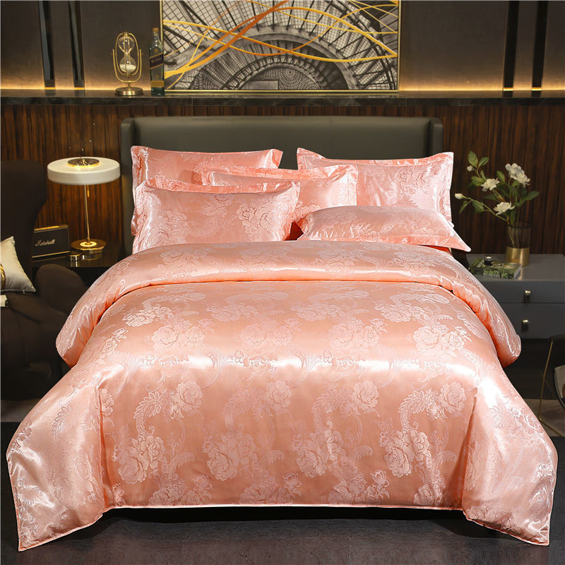 Couverture de courtepointe Jacquard européenne simple et double soie