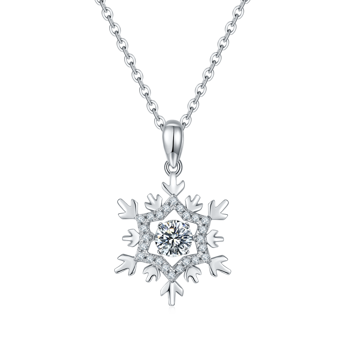 S925 Argent Sterling 0.5ct D Couleur VVS1 Moissanite Lac de neige Collier 45cm Platine plaqué