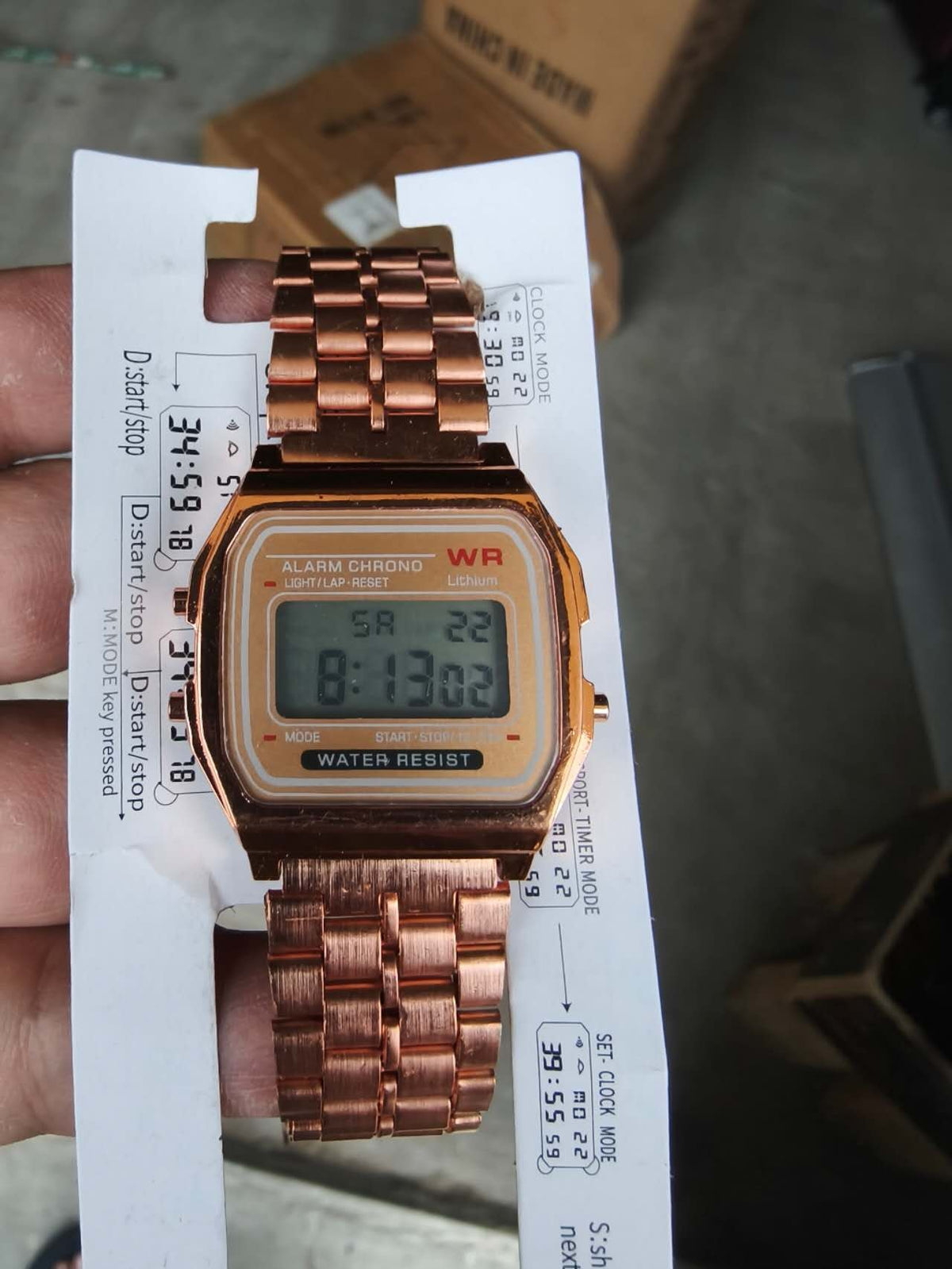 Rose gold watch