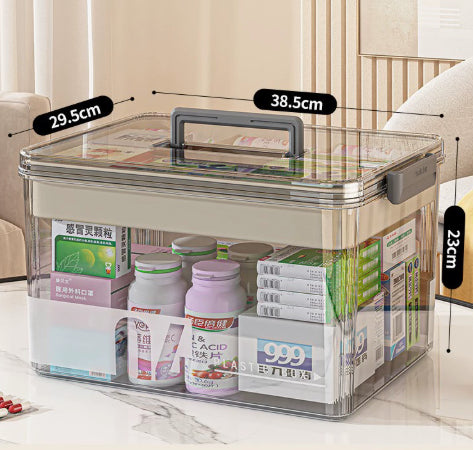 Boîte de rangement ménager Multi-niveau de médecine plastique à grande capacité Organisateur