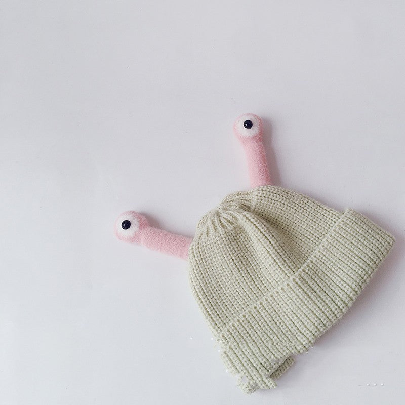 Pure Color Korean Version Ins va appeler la grenouille chapeaux tricotés enfants