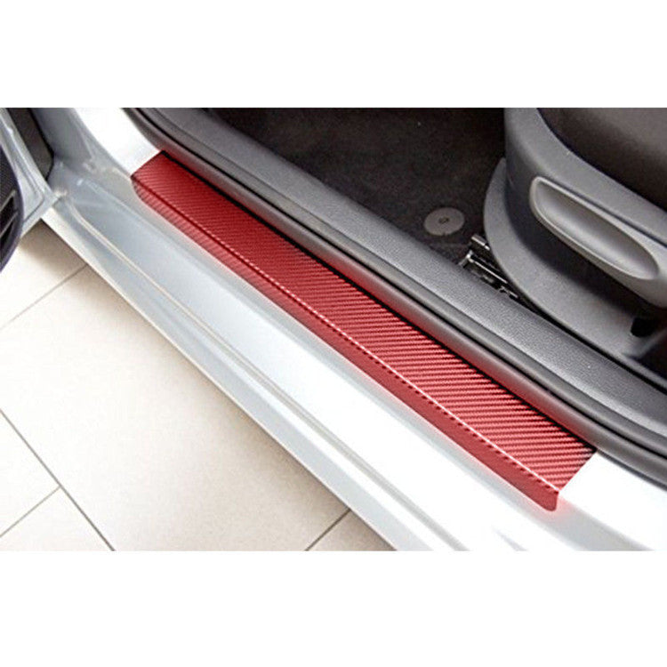 Stickers Seuil Universel Car Fibre de Carbone Stickers Protection de Porte
