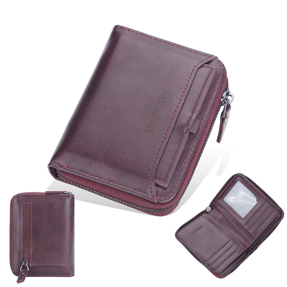 Business Retro Multi Card Slots Portefeuille Hommes