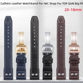 Bracelet de montre en cuir véritable Jet de feu portugais