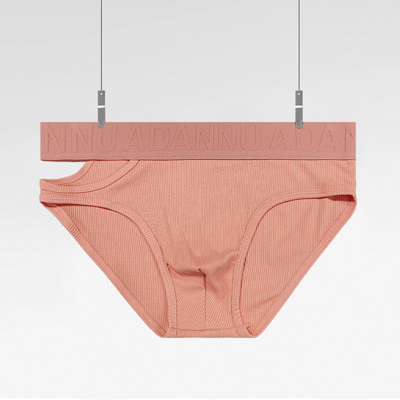 Personnalité Asymétrique Triangle Sous-vêtements Hommes Low Waist Threaded Cotton Sports Dopamine