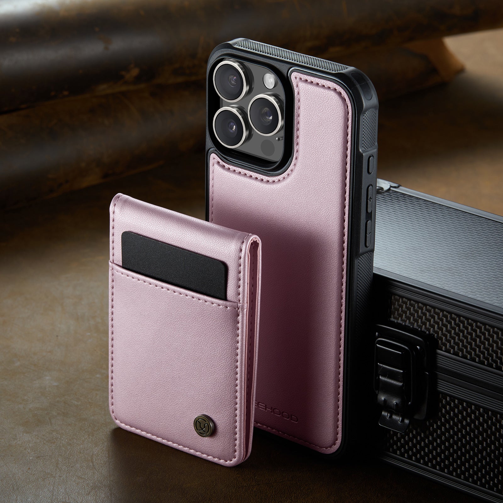 Boîtier de téléphone amovible magnétique sans fil avec support de carte antivol