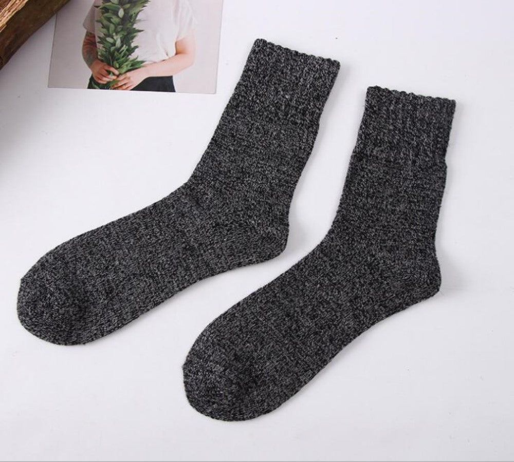 Chaussettes en fourrure de lapin à double fil d'automne et d'hiver