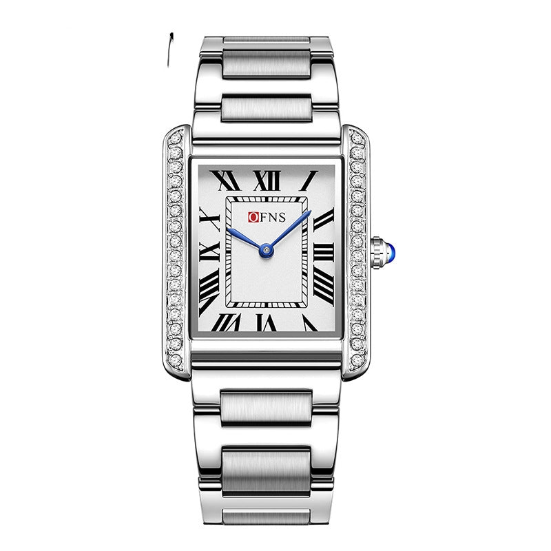 Retro Diamond Inlaid Haut de gamme de montres Quartz pour femmes