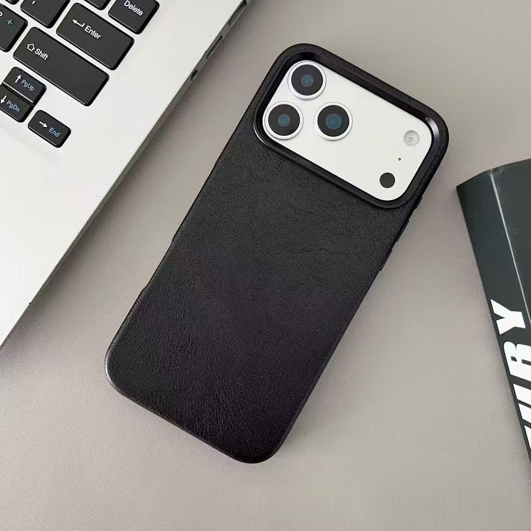 Boîte de téléphone en cuir véritable magnétique Drop Proof