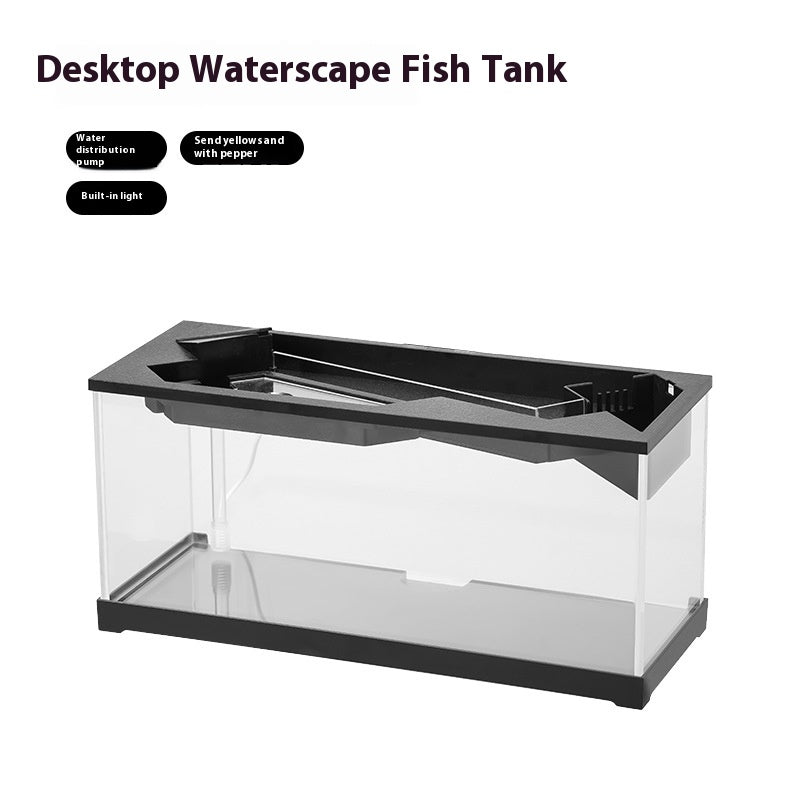 Filtre acrylique Chauffage circulaire Éclairage Aquarium Lazy intégré