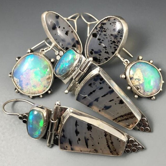 Boucles d'oreilles de mode créative en pierre naturelle