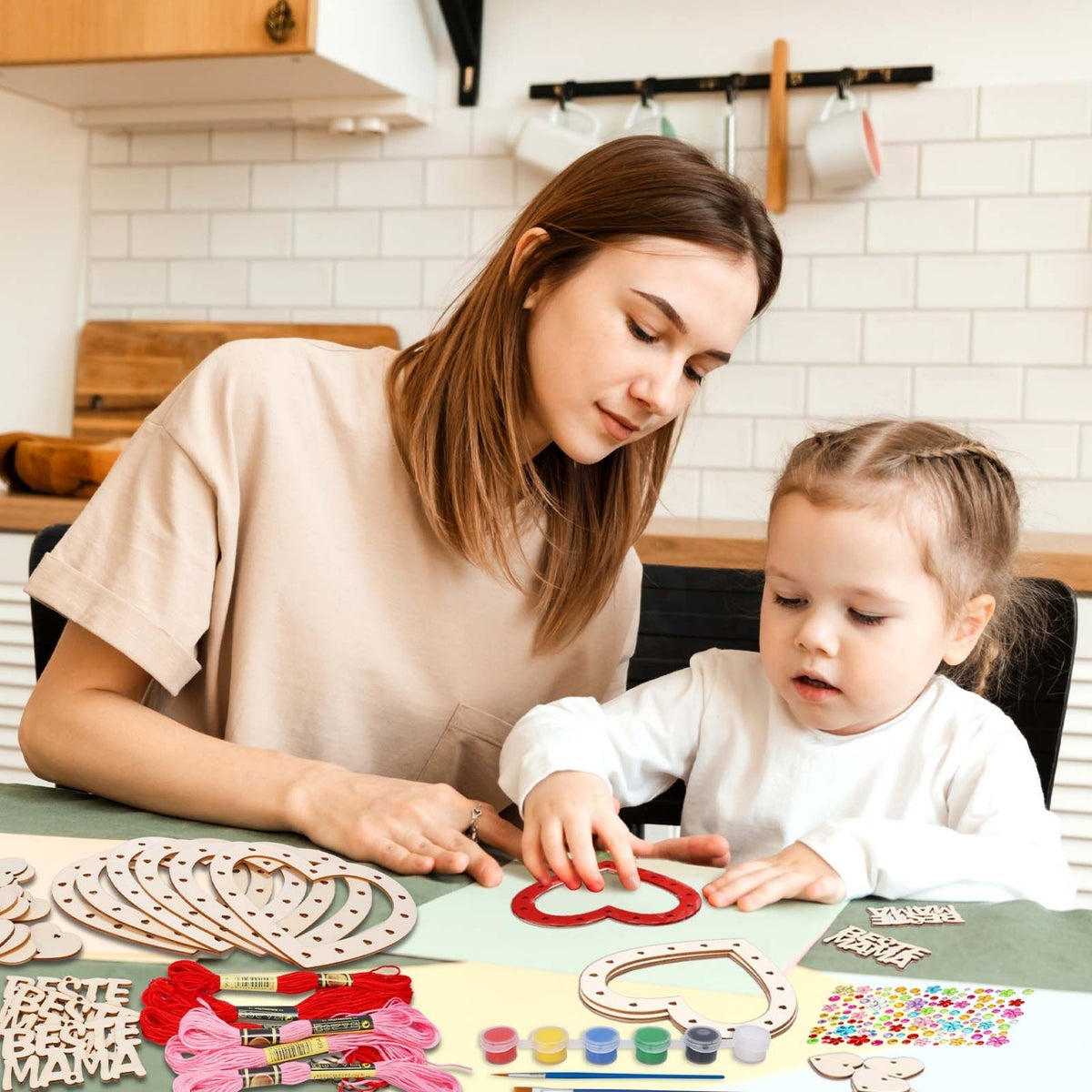 6 Sets of Heart Dreamcatcher Craft Kits pour le bricolage créatif