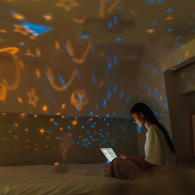 Lampe de nuit tournante du projecteur étoile USB