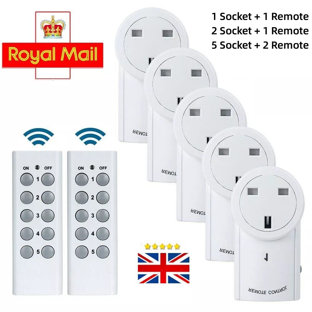 Socket de télécommande 5 Sockets 2 télécommandes