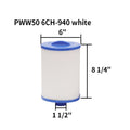 2 Pack Filtre compatible PWW50 Filtres de baignoire SPA 6CH-940 Superior Spas Pool UK