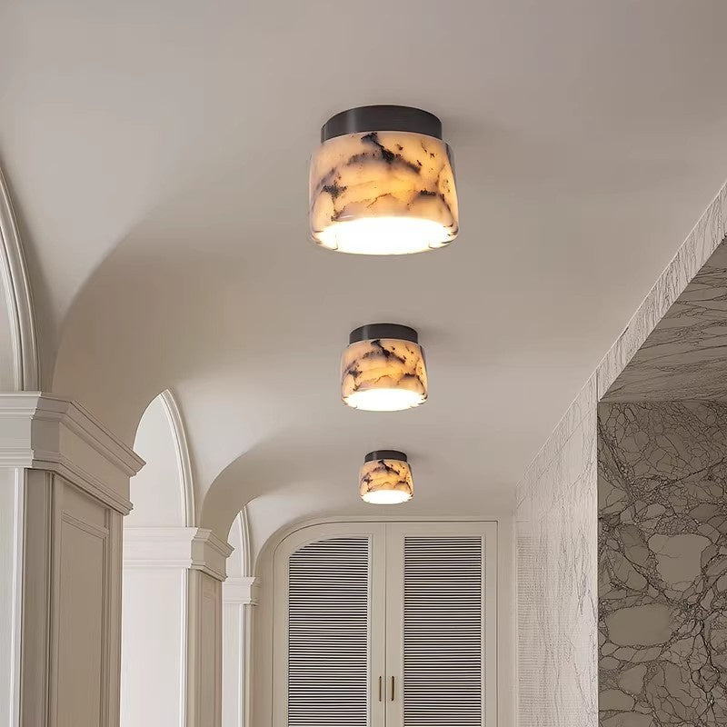 Minimaliste Lumière de plafond en marbre léger et luxueux