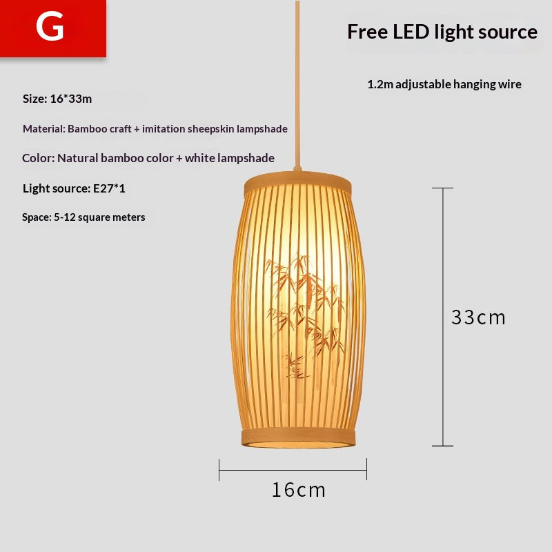 Lampes en bambou de style japonais pour hôtels et hôtels commerciaux