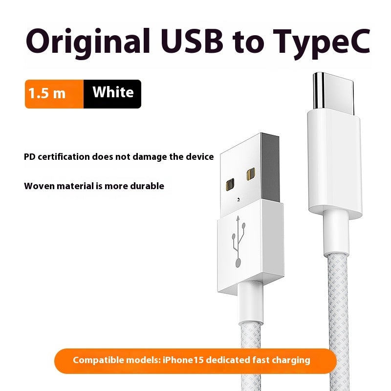 Câble de données tressé USB à typec