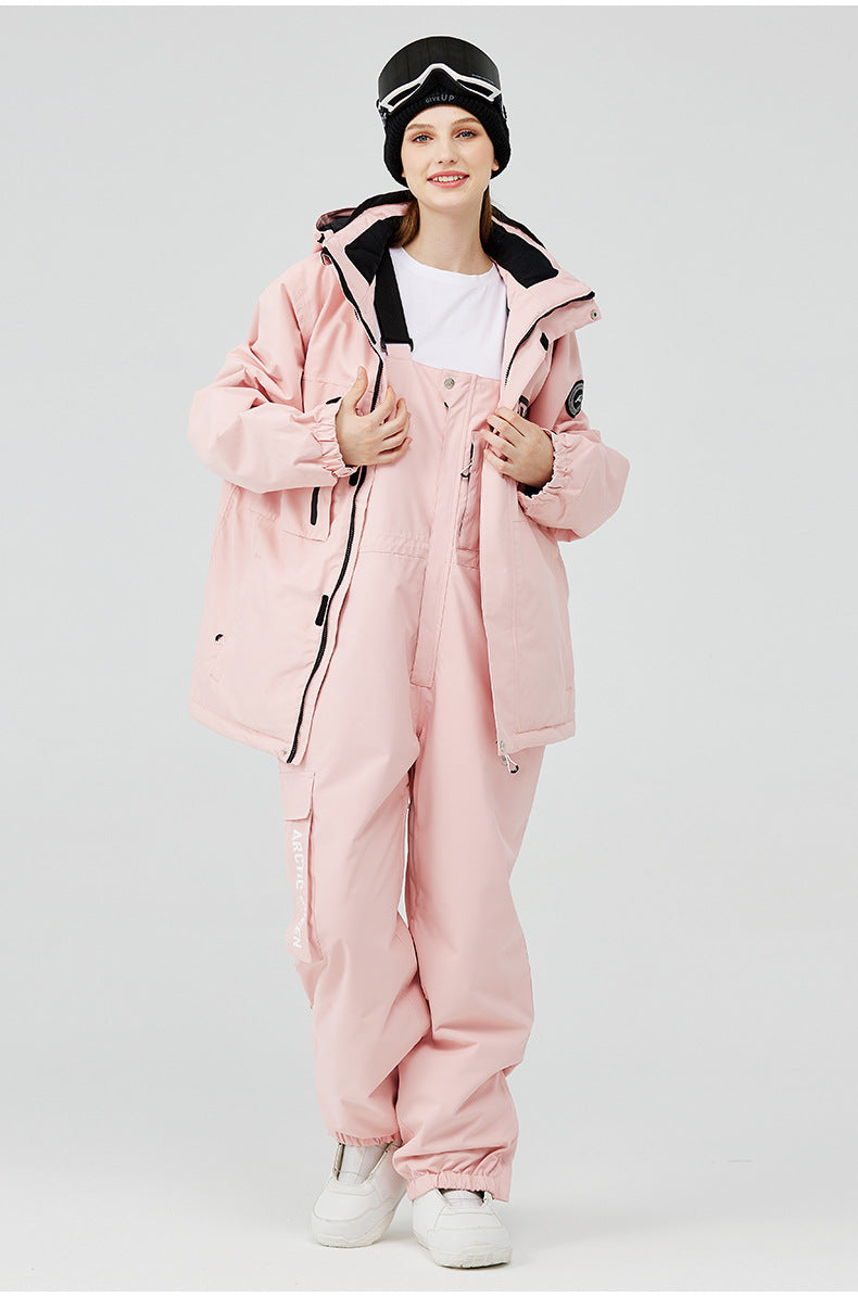 Costume de ski pour hommes et femmes en plein air Veneer Double Board