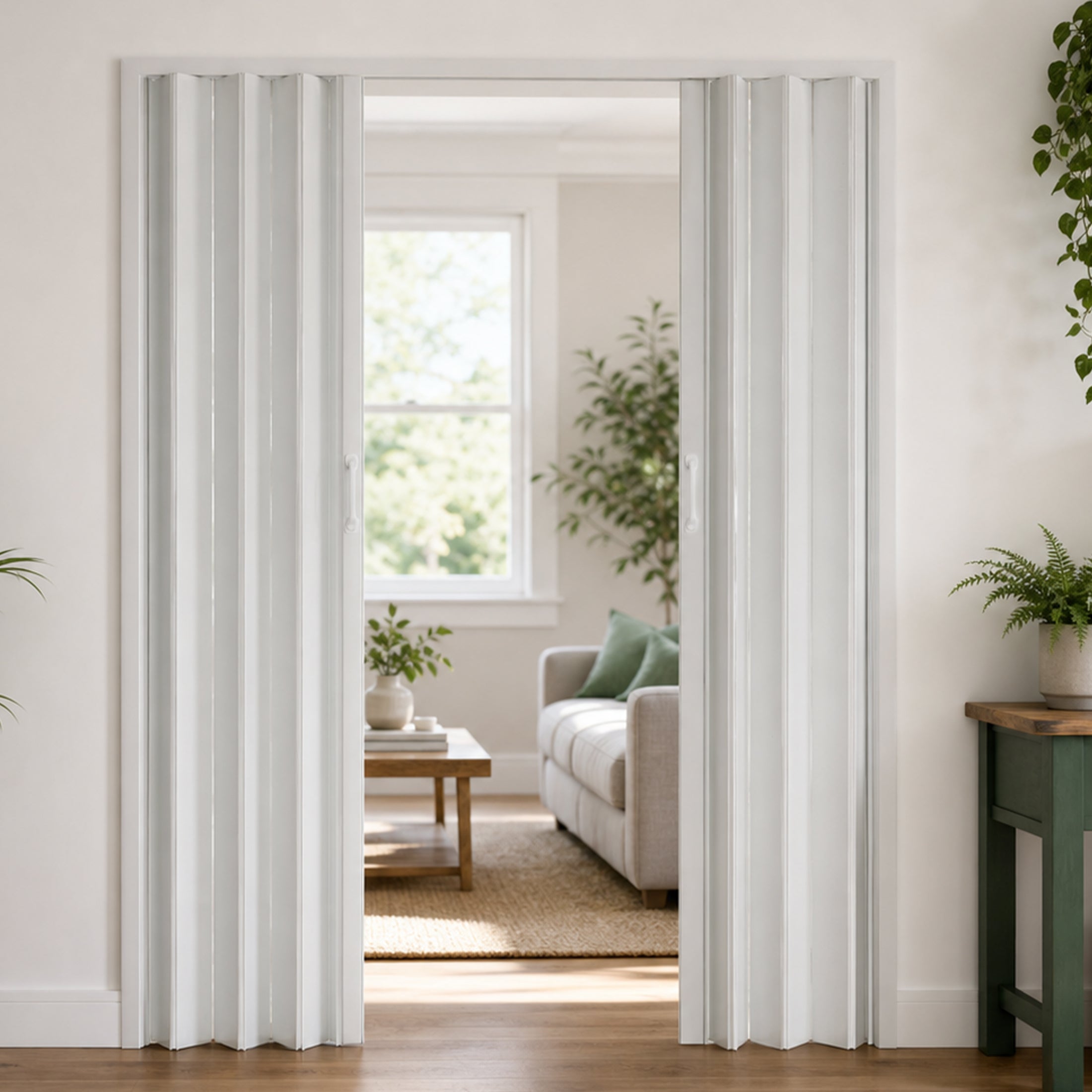 Porte pliante à accordéon en PVC 59"x77"