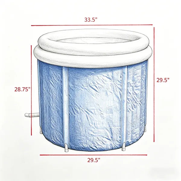 Tuyau portable de traitement de l'eau froide pour bain de glace