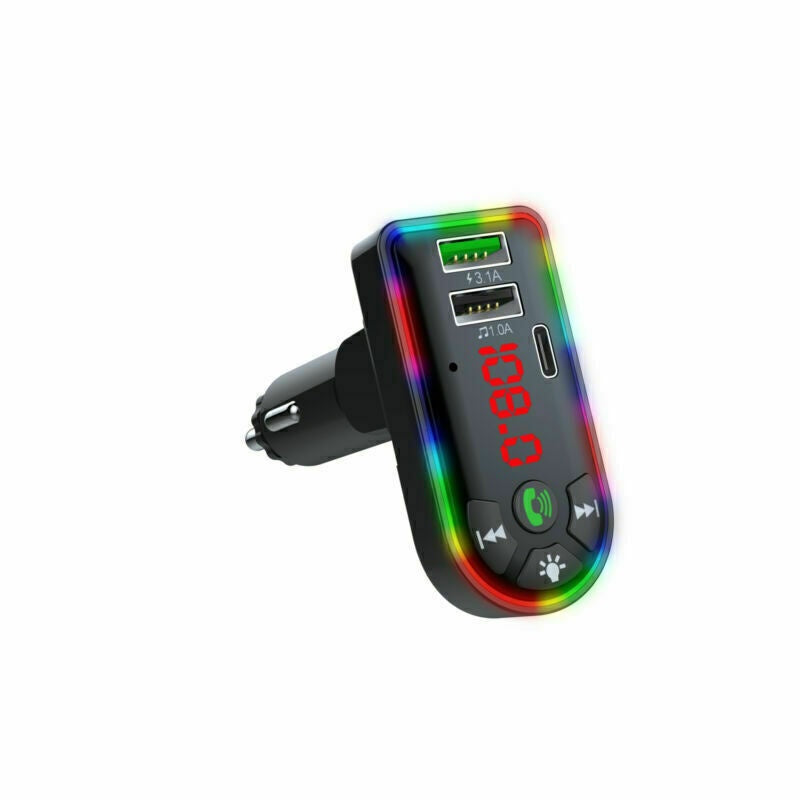 Voiture Bluetooth 5.0 lecteur MP3 radio FM émetteur 3.1A Lots d'adaptateur de chargeur rapide