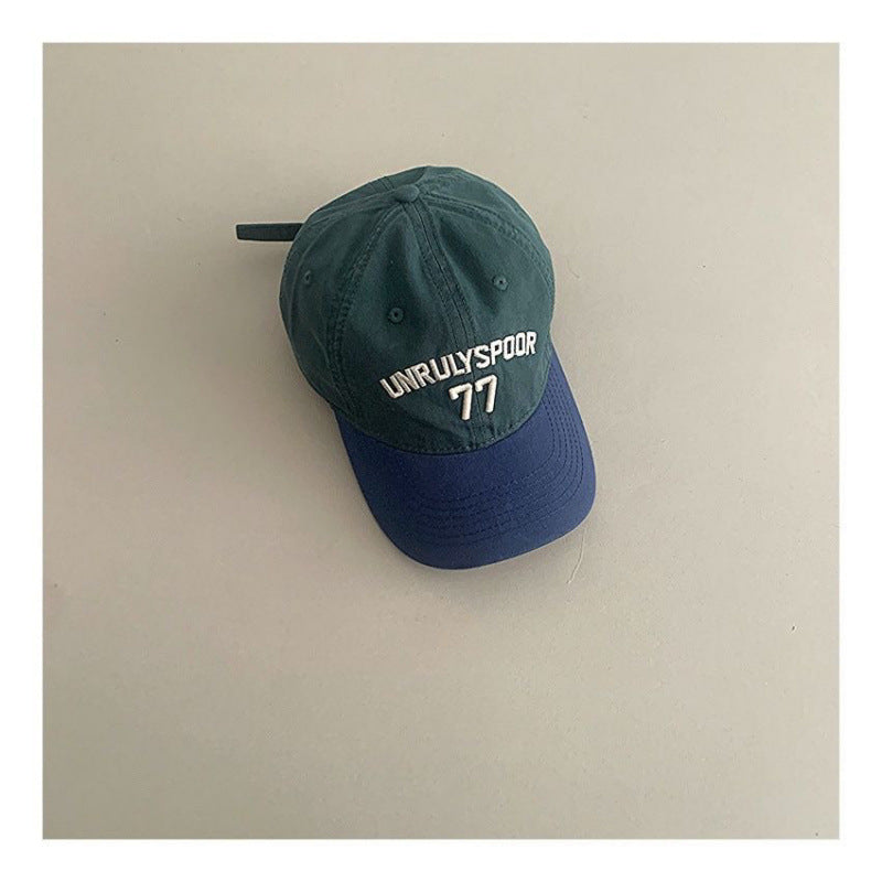 Stylish Casual Soft-crown Color-block Casquette de baseball pour enfants