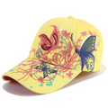 Été femmes broderie fleur et papillon sequin mode tendance chapeau de soleil pour plein air O