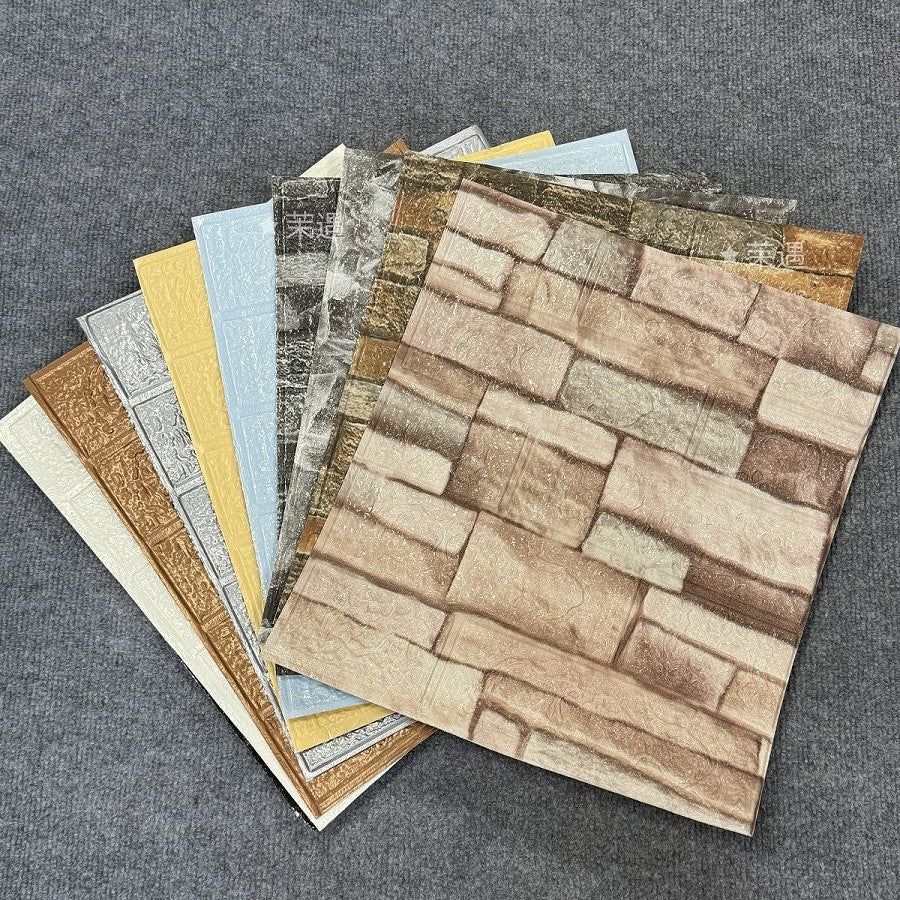 3D Brick Peel et papier peint bâton