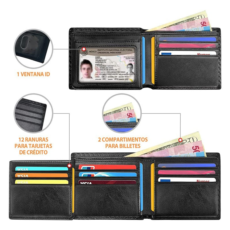 Portefeuille antimagnétique en fibre de carbone pour hommes