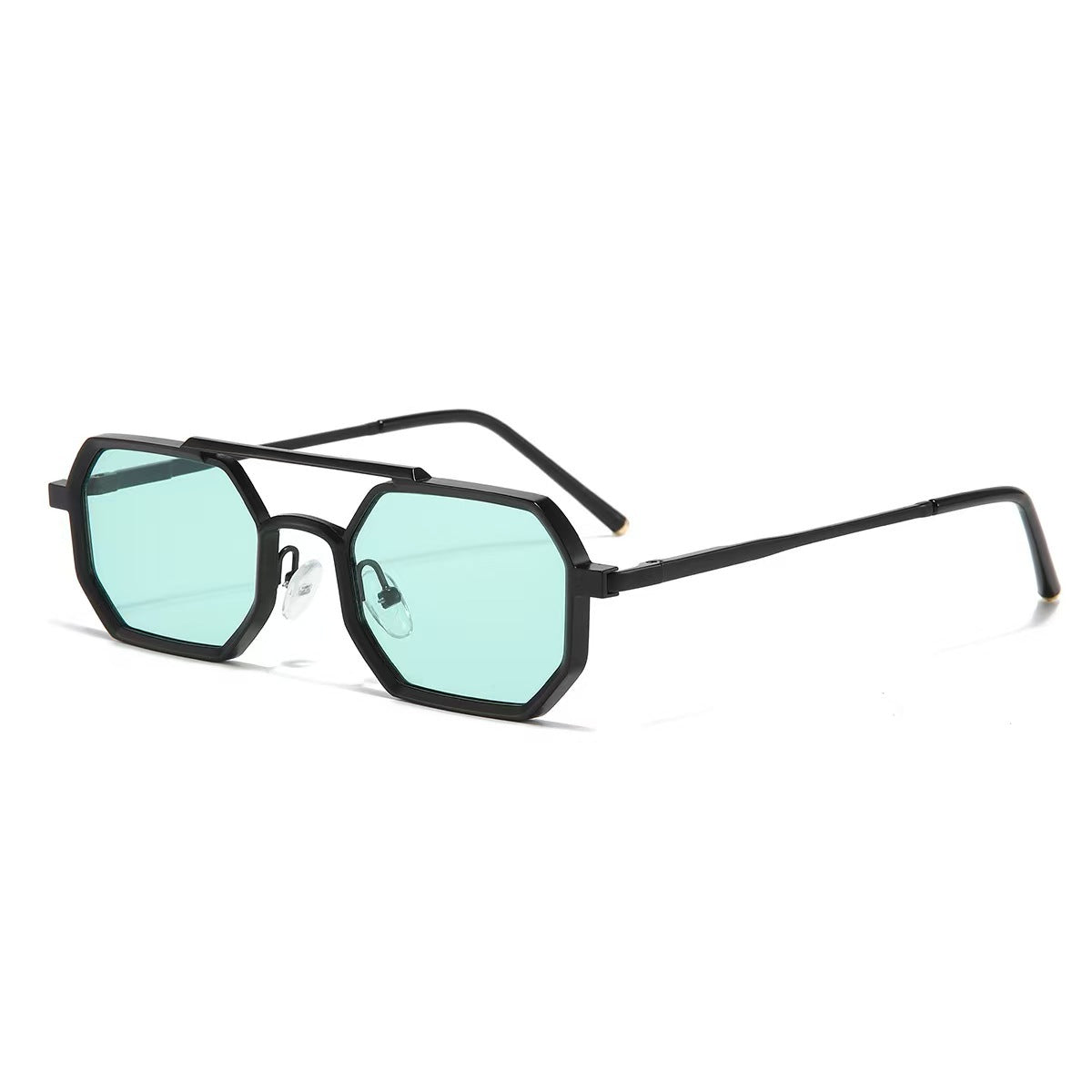 Lunettes de soleil polygonales pour petit cadre en métal Universal