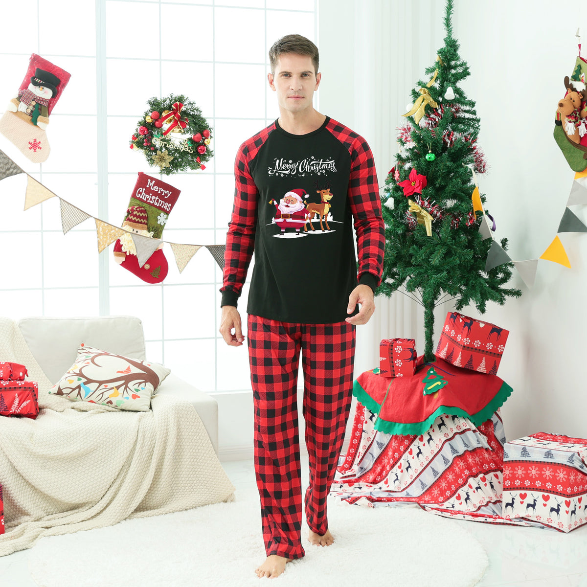 Costume de pyjamas de Noël pour parents et enfants