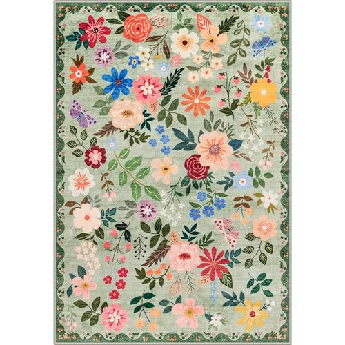 Rug vintage de style américain pour le salon non-dérapant et résistant aux taches