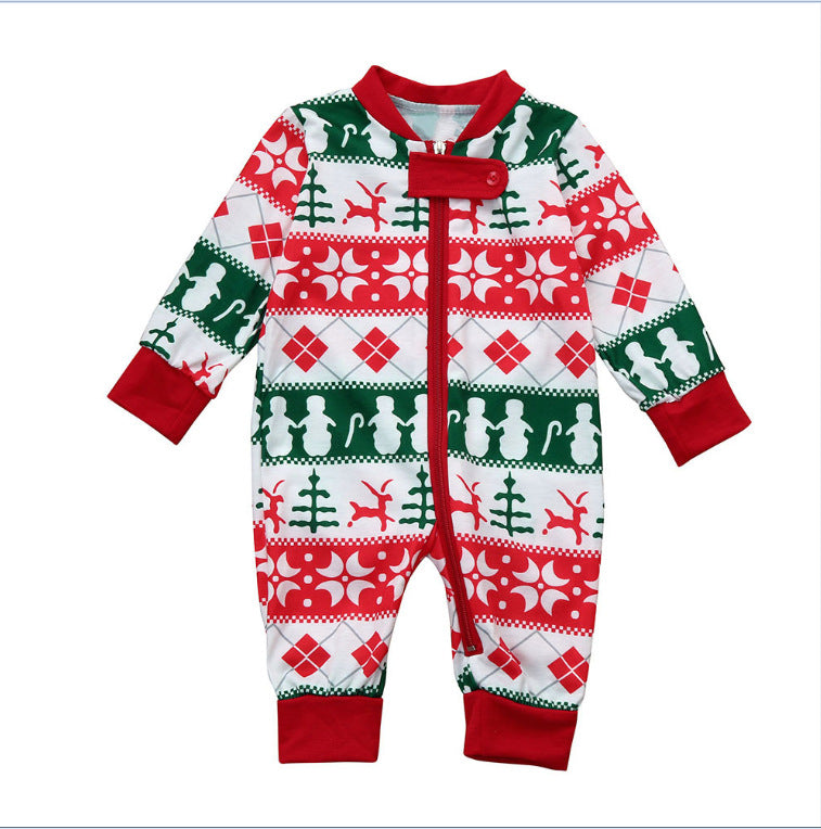 Christmas Long-Sleeved Print Home Parent-Child Outfit