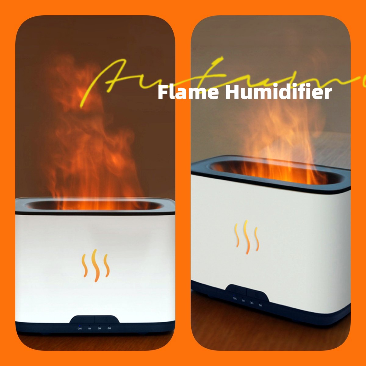 Flame Aromatherapy Humidificateur Bureau ménager Grande capacité Décor maison