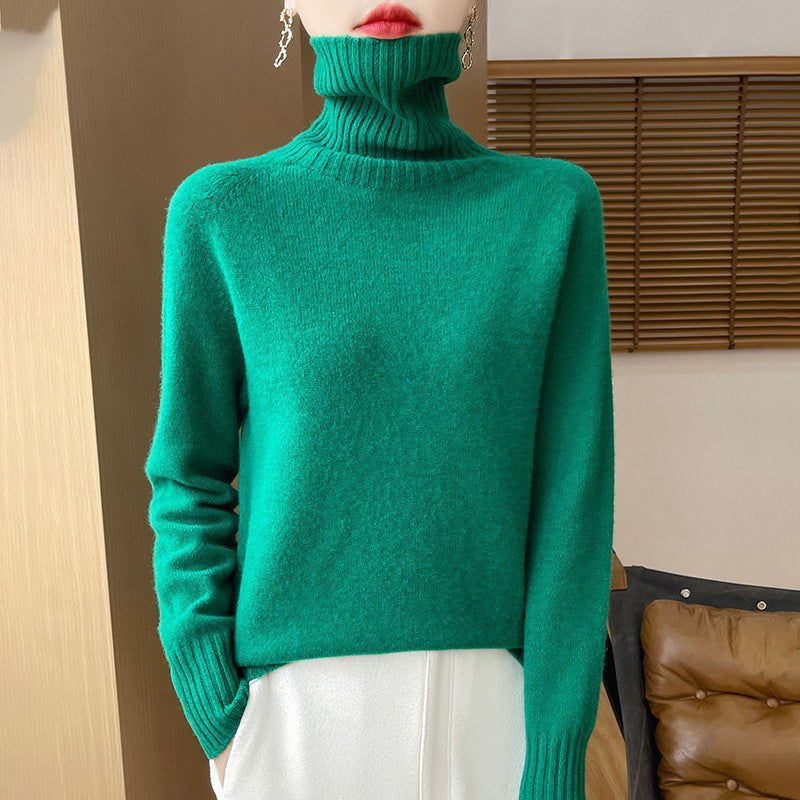 Chandail tricoté Pull à manches longues en couleur solide