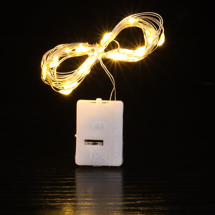 LED Petite boîte carrée Batterie alimentée par des lumières à chaînes ambiantes colorées