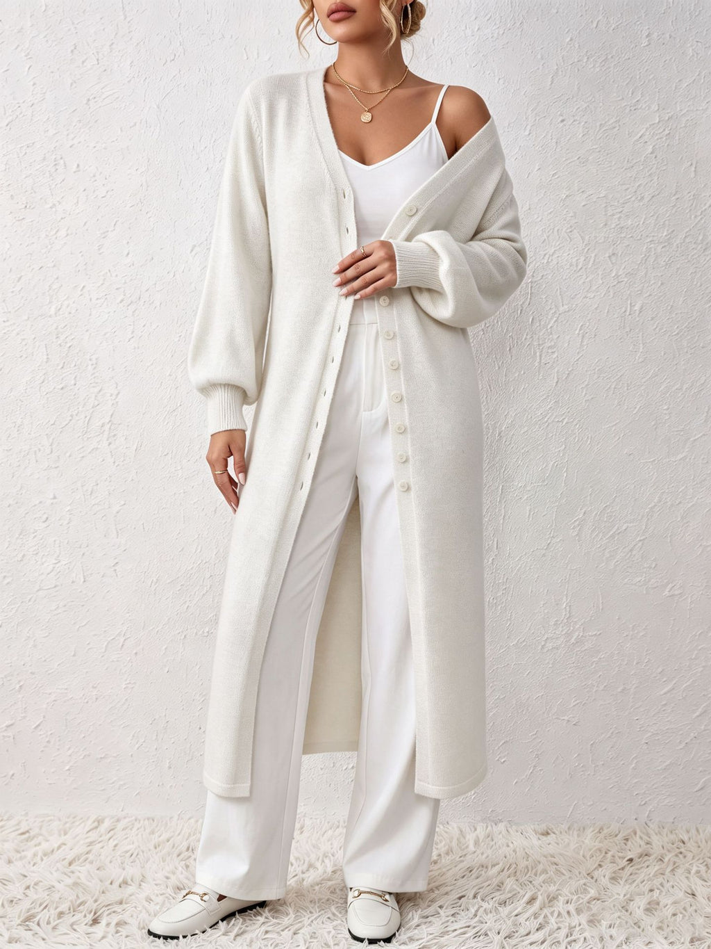 Robe de Cardigan tricotée à la mode