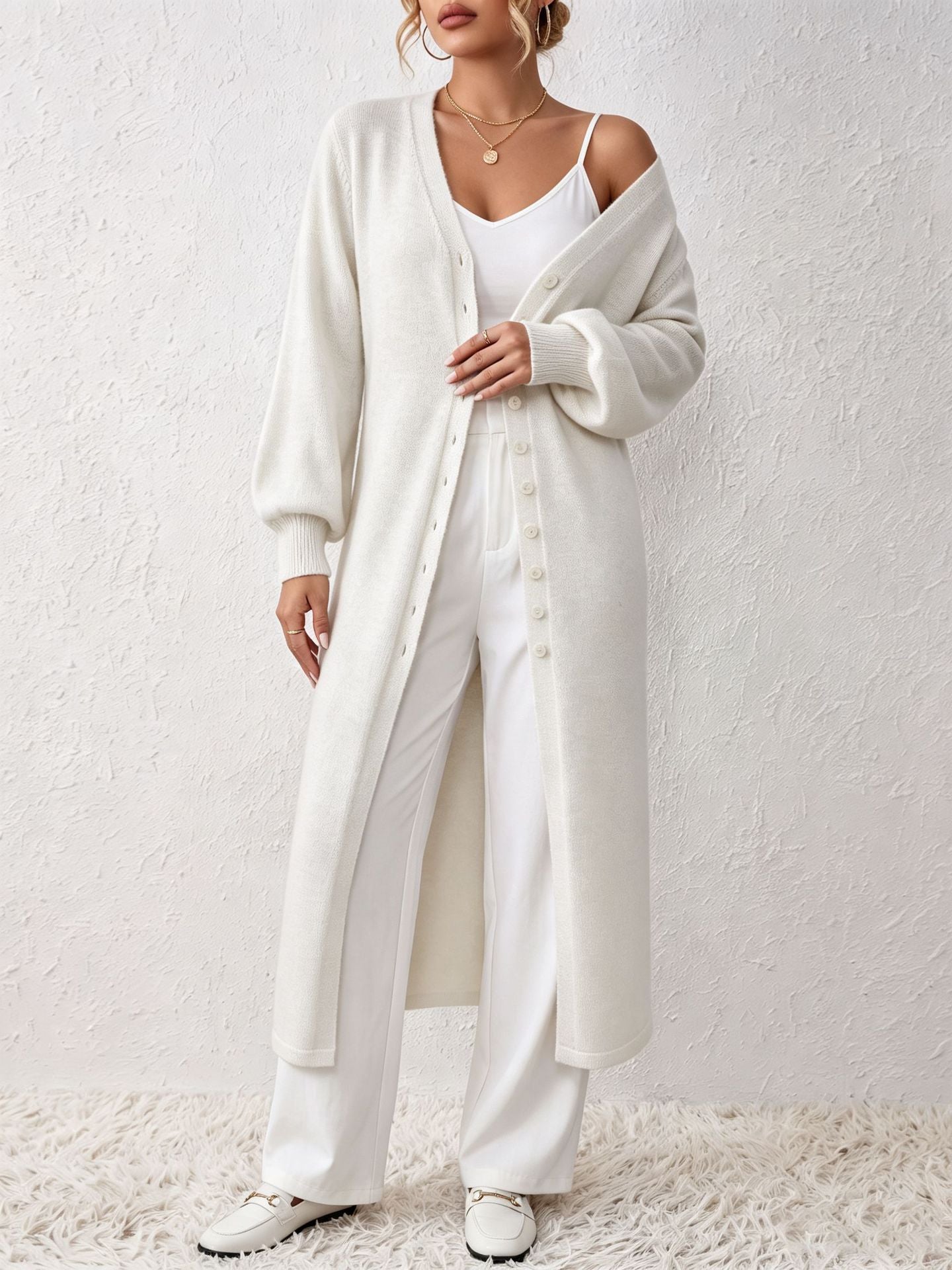 Robe de Cardigan tricotée à la mode