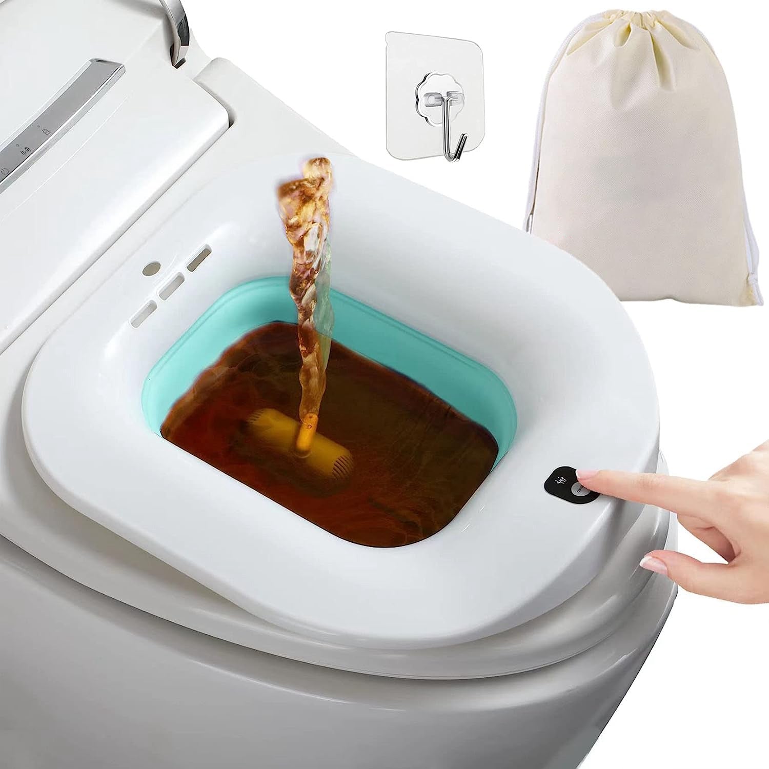 1Pc pliable postpartum Soin Basin Sitz Toilette Siège Bidet Basin Batterie Powered Toilettes