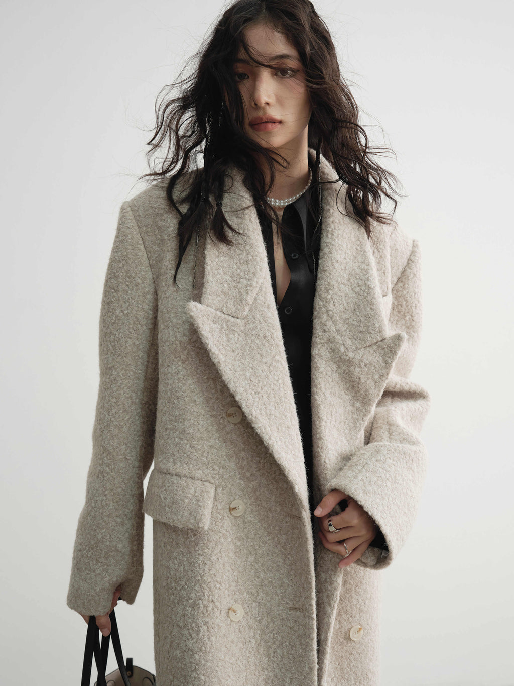 Woolen Super-long Coat Femme