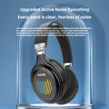 KP-H103 En stock Sur oreille Casque Bluetooth Éclairage ambitant pliable RGB Bruit actif