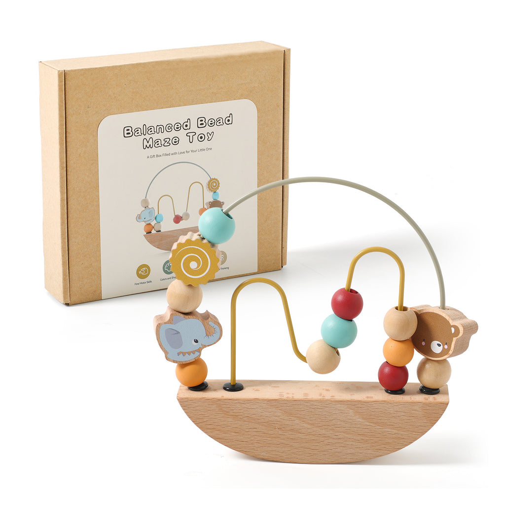 Montessori Ten-Bead String and Bead-Looping Practical Educational Toy