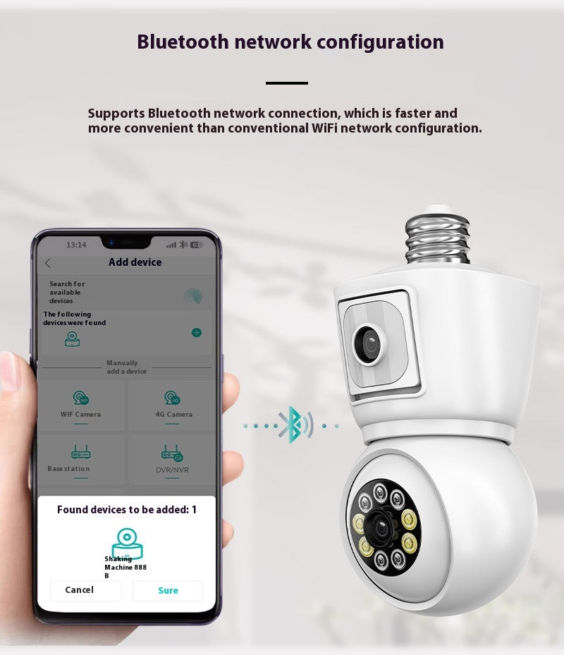 Lampe Type de tête Surveillance Téléphone portable Caméra à distance