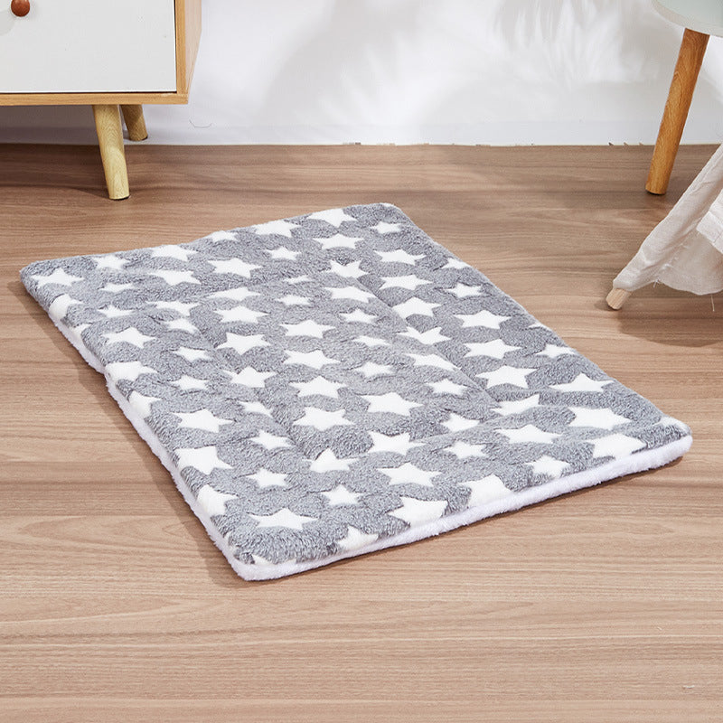 Tapis de lit de chien en peluche chaude