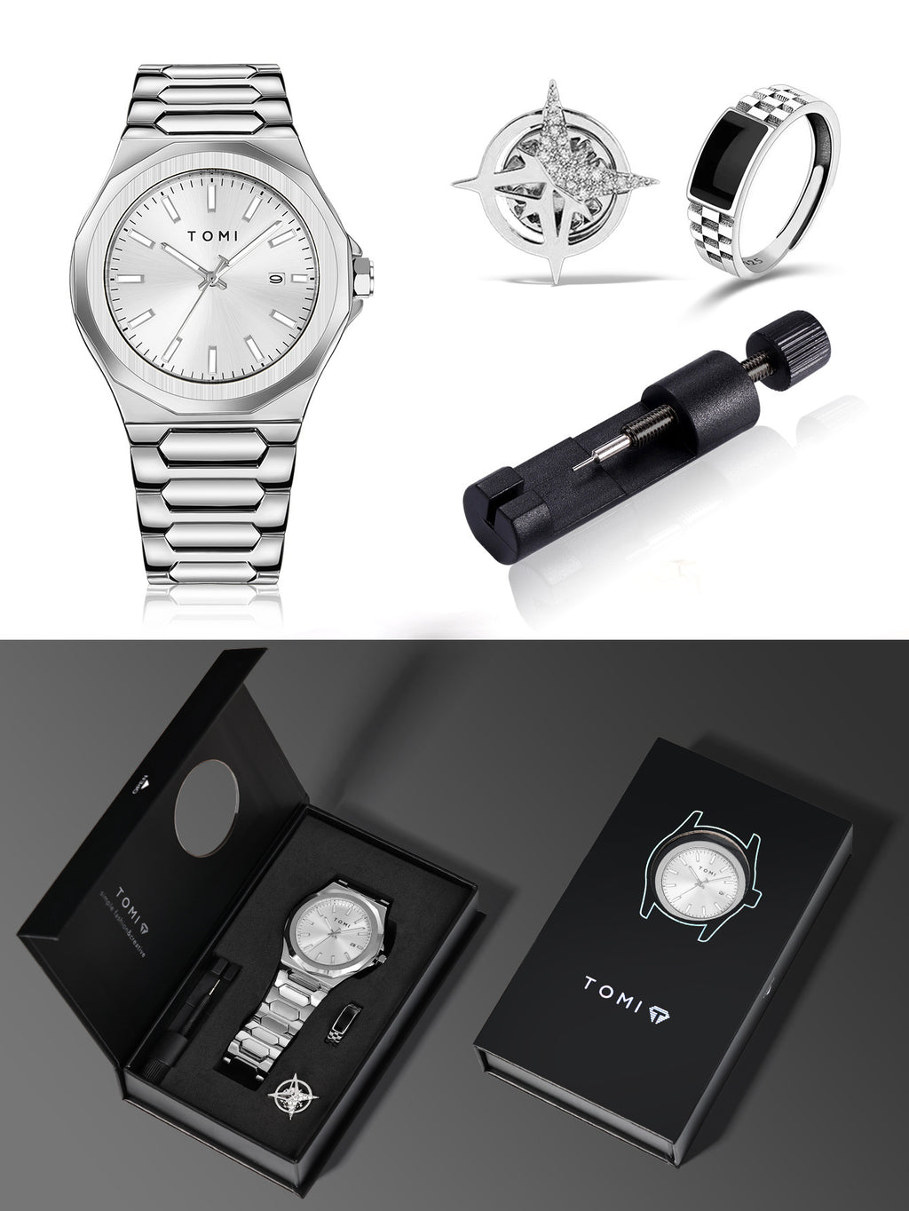 Classic Steel Businessmen's Watch Set